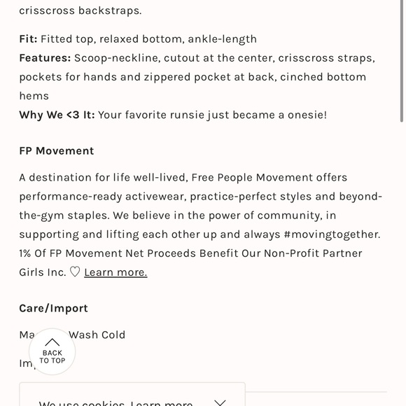 Free People Movement Righteous Onesie in Pink Size Small - Picture 14 of 14